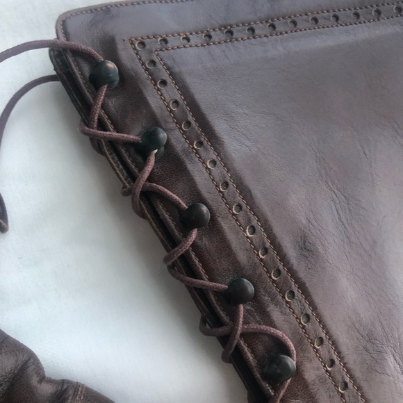 Victorian Style Alpine Dark Brown Leather Lace-Up Boots - Picture 9 of 13